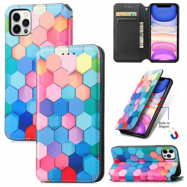 CaseNeo Colored Squares Case Cover For Apple iPhone 11 Pro Max CaseNeo Colored Squares Case Cover For Apple iPhone 11 Pro Max